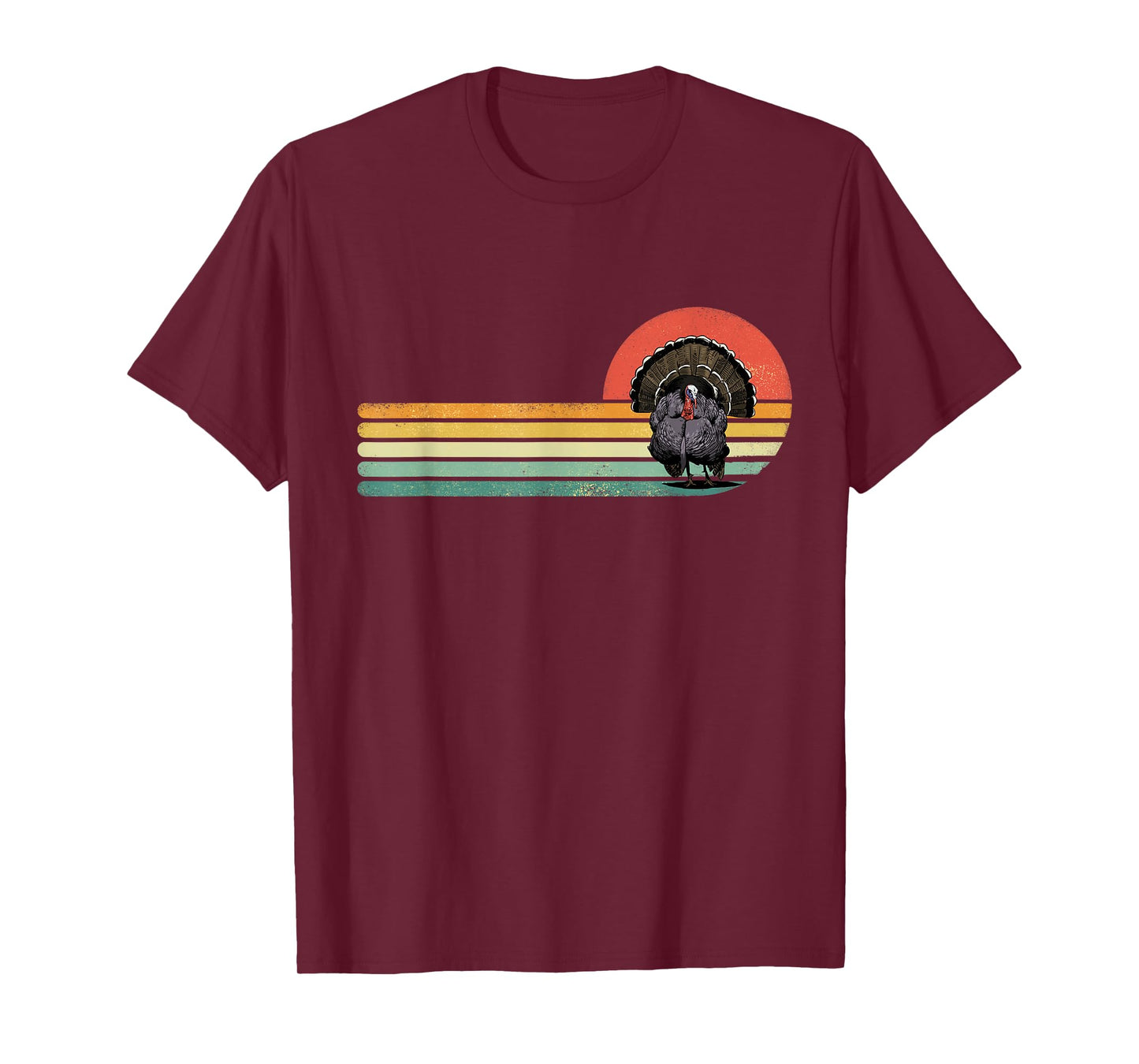 Pawsome Retro Vintage Wild Turkey Bird Thanksgiving T-Shirt - Black, Small, Unisex-Kids
