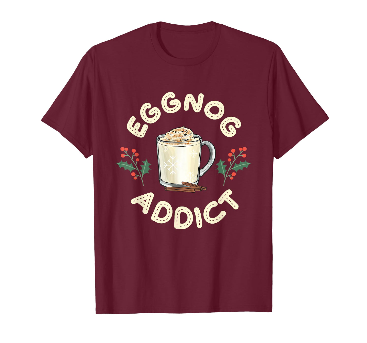 Eggnog Addict Xmas Merry Christmas T-Shirt