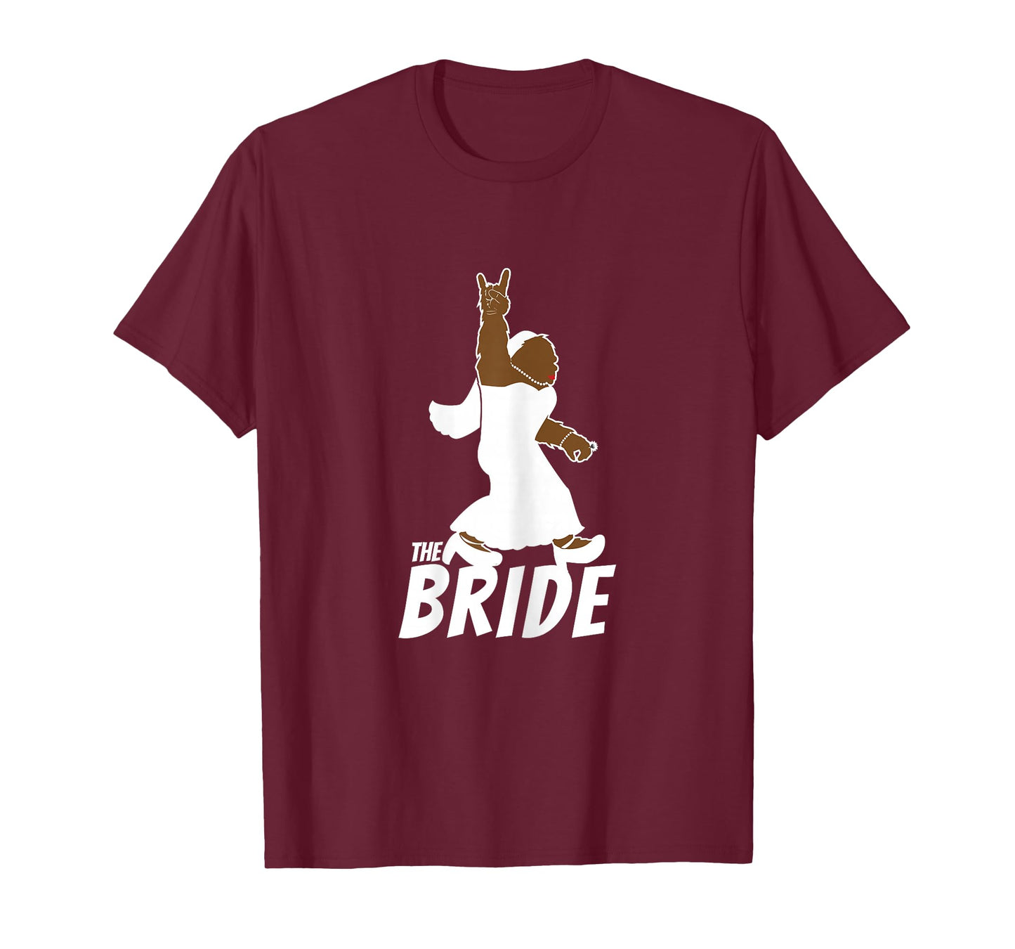 Funny Bigfoot Rock and Roll Wedding Party Gift for Bride T-Shirt