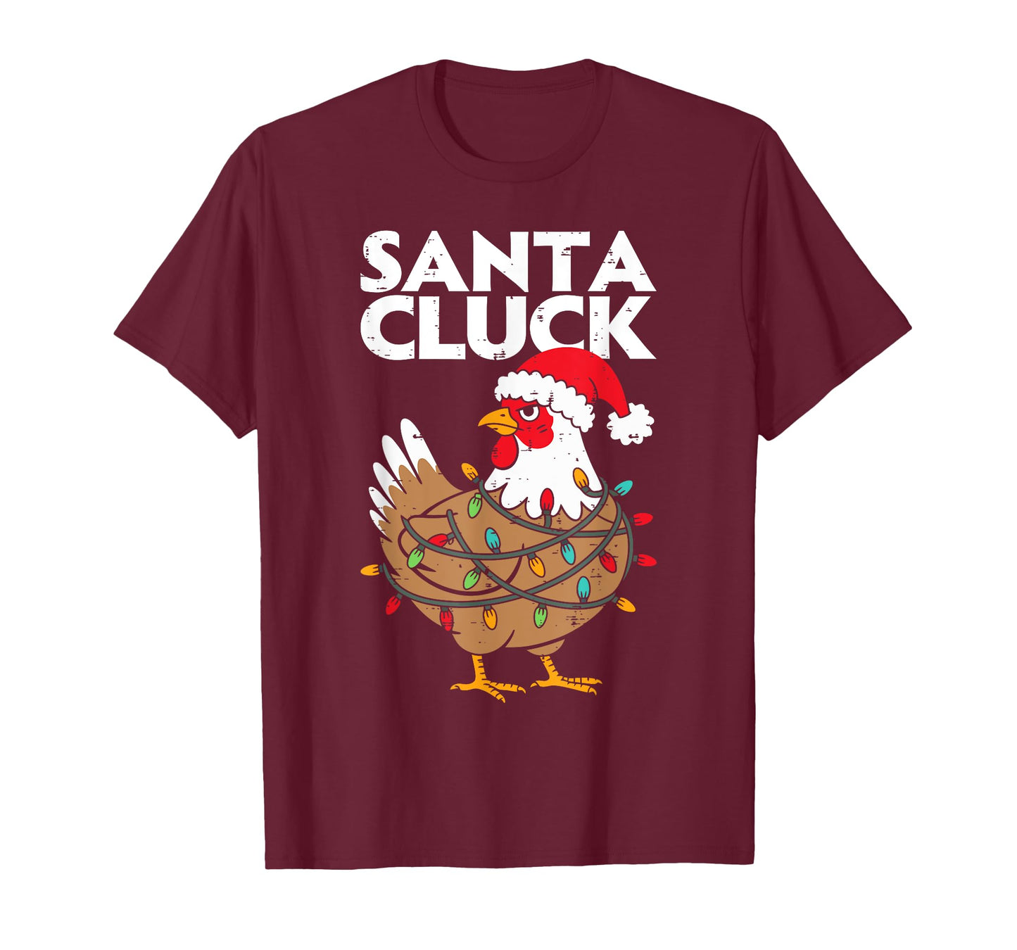 Chicken Christmas Santa Funny Holiday Men Women Kids Boys T-Shirt