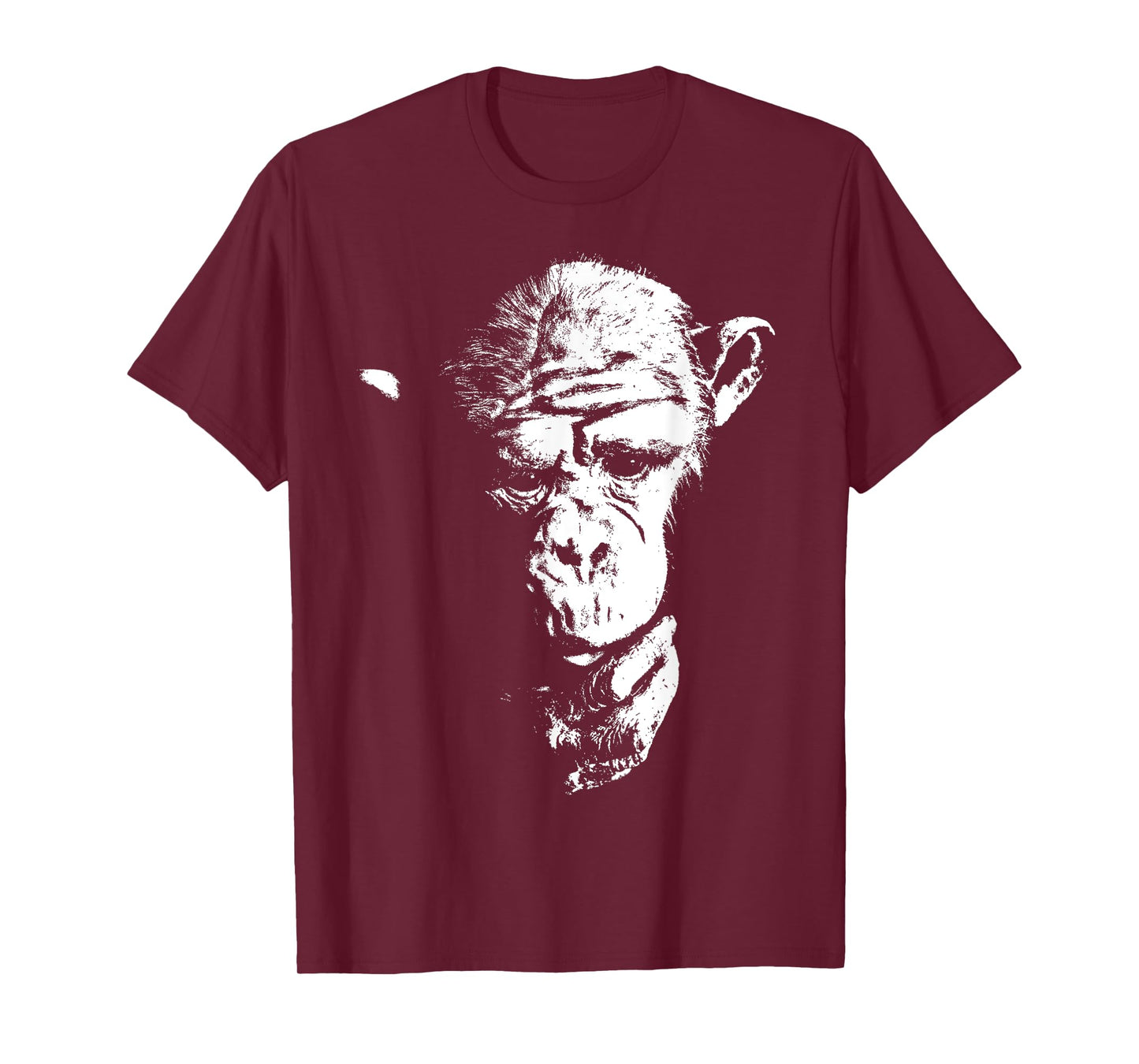 Cool Thinking Monkey, Chimpanzee Face, Ape, Chimp, Primate T-Shirt