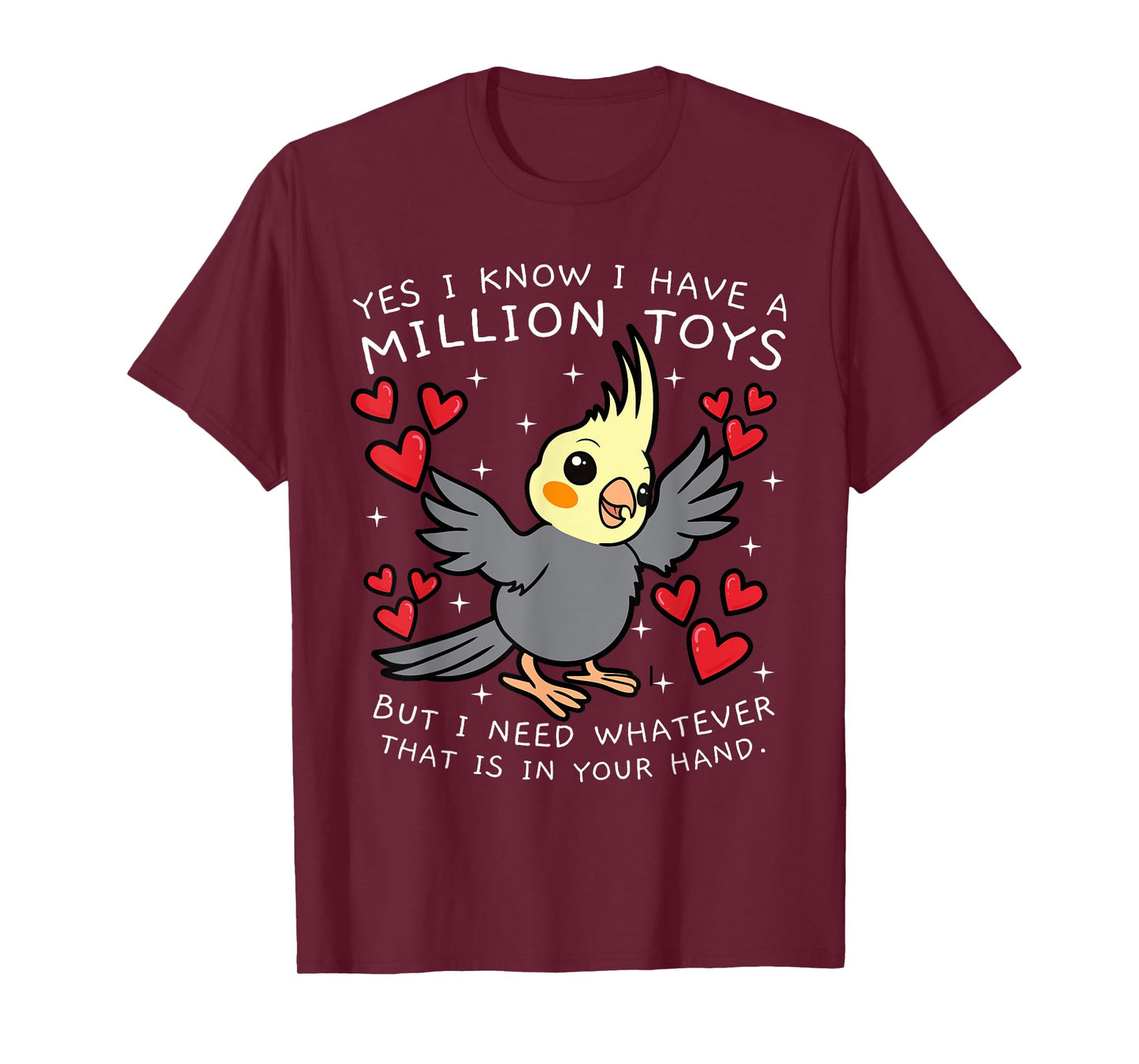 Cockatiel Cockatoo Lutino Parrot Weiro Bird Quarrion Tiel T-Shirt