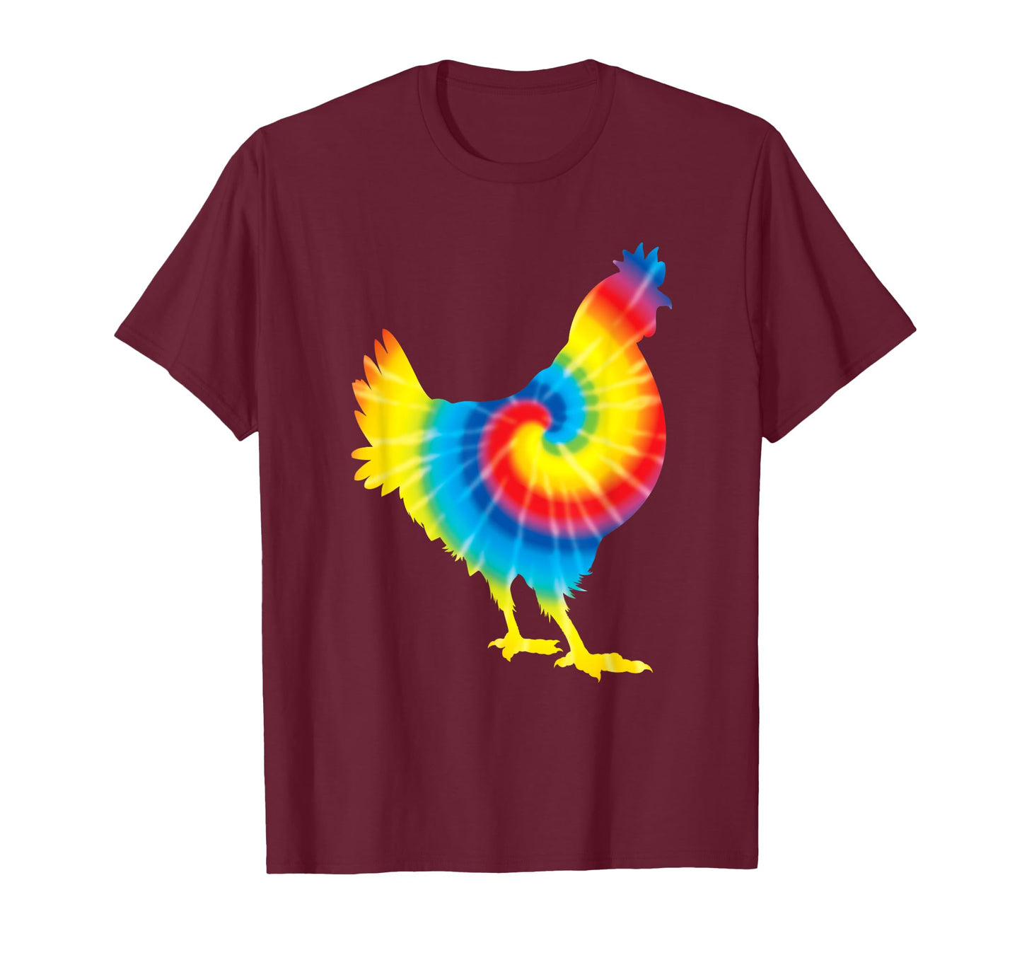 Tie Dye Chicken Rainbow Print Hen Fowl Hippie Peace Gift T-Shirt
