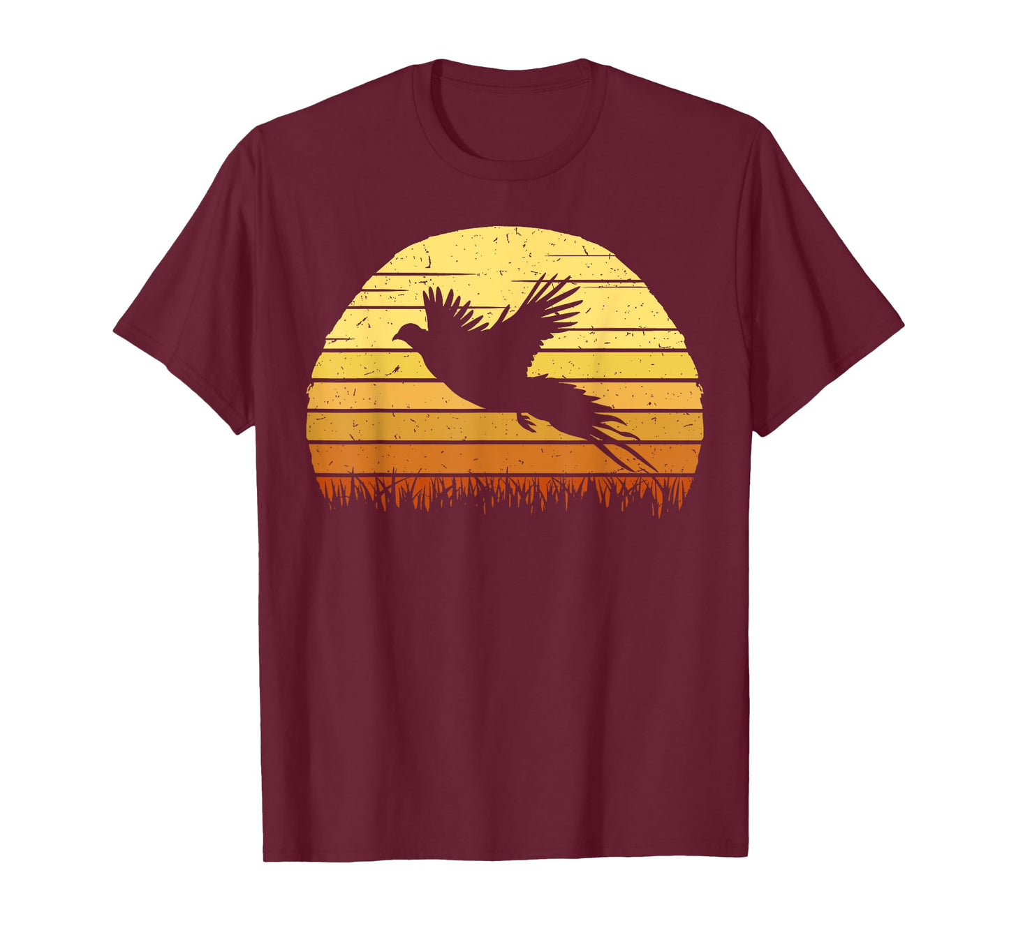 Pheasant Hunting Retro Hunter Flying Bird Shooting Gift Idea T-Shirt