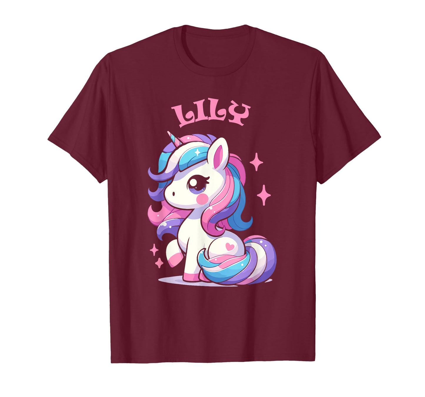 Lily Cute Unicorn Design for Girls Name Lily T-Shirt