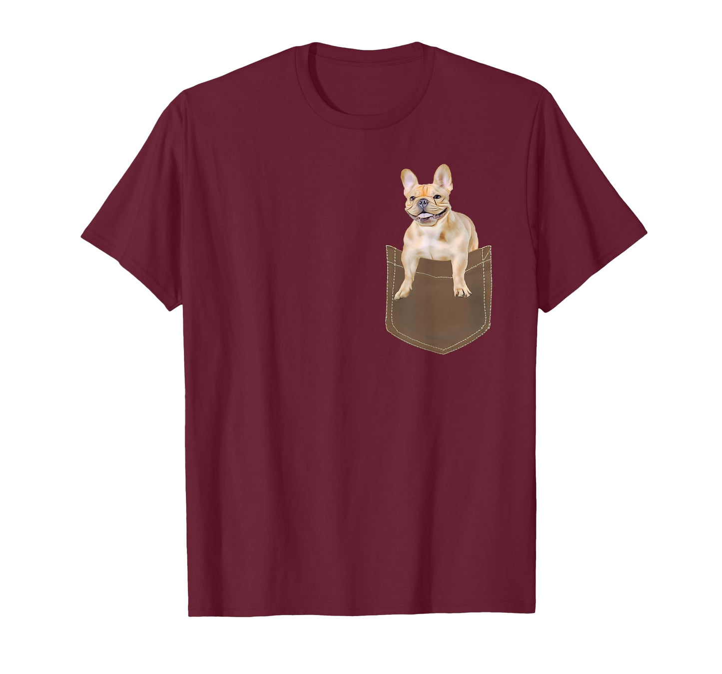 French Bulldog Pocket Shirt Cute Frenchie Dog Men Women Kids T-Shirt