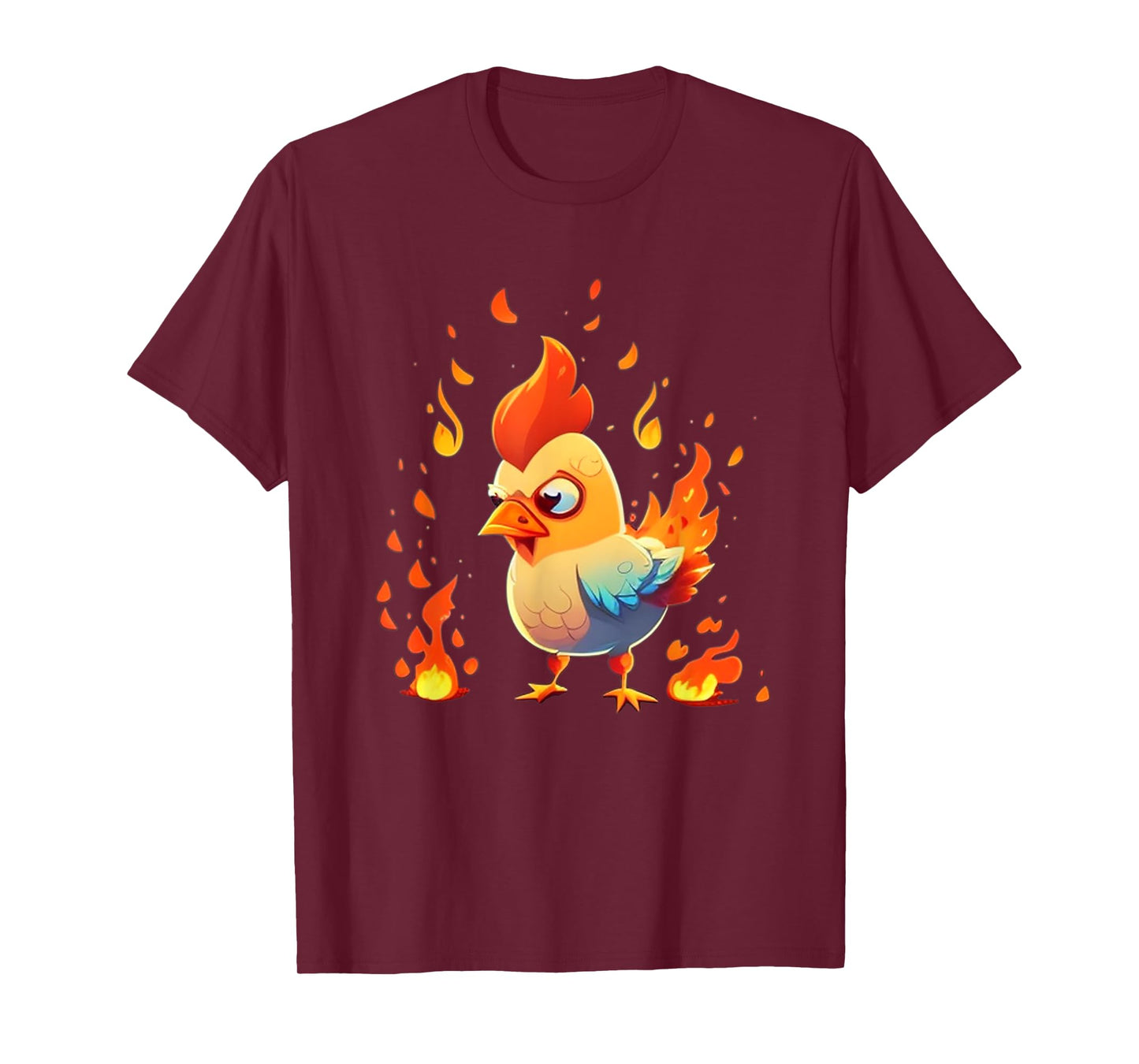 Funny looking Fire Chicken T-Shirt