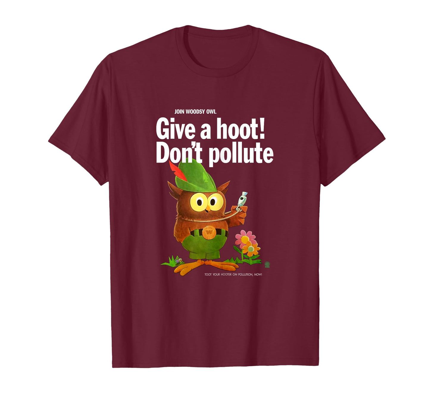 Woodsy Owl Give a Hoot Don't Pollute 70s Vintage T-Shirt