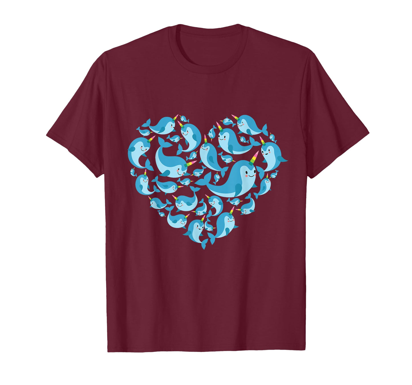 Narwhals lover heart gift for men women girls kids narwhal T-Shirt