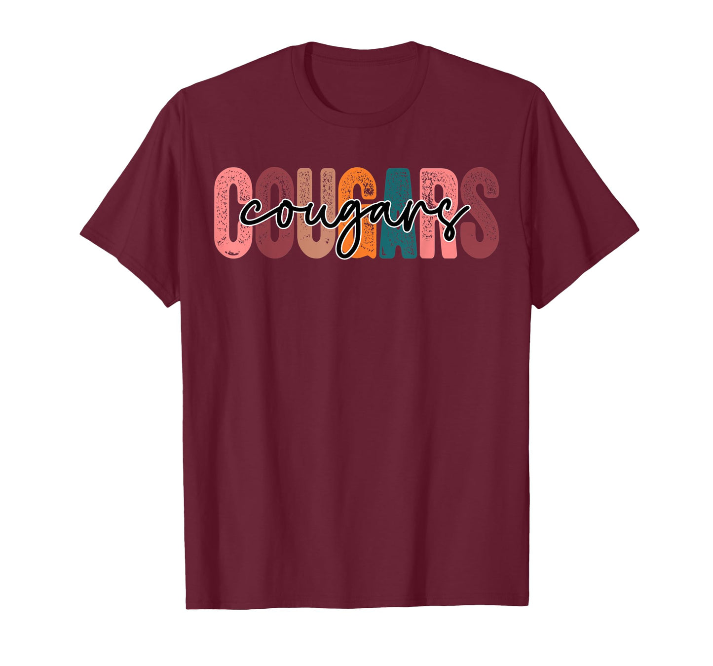 Cougars School Sports Fan Team Spirit T-Shirt