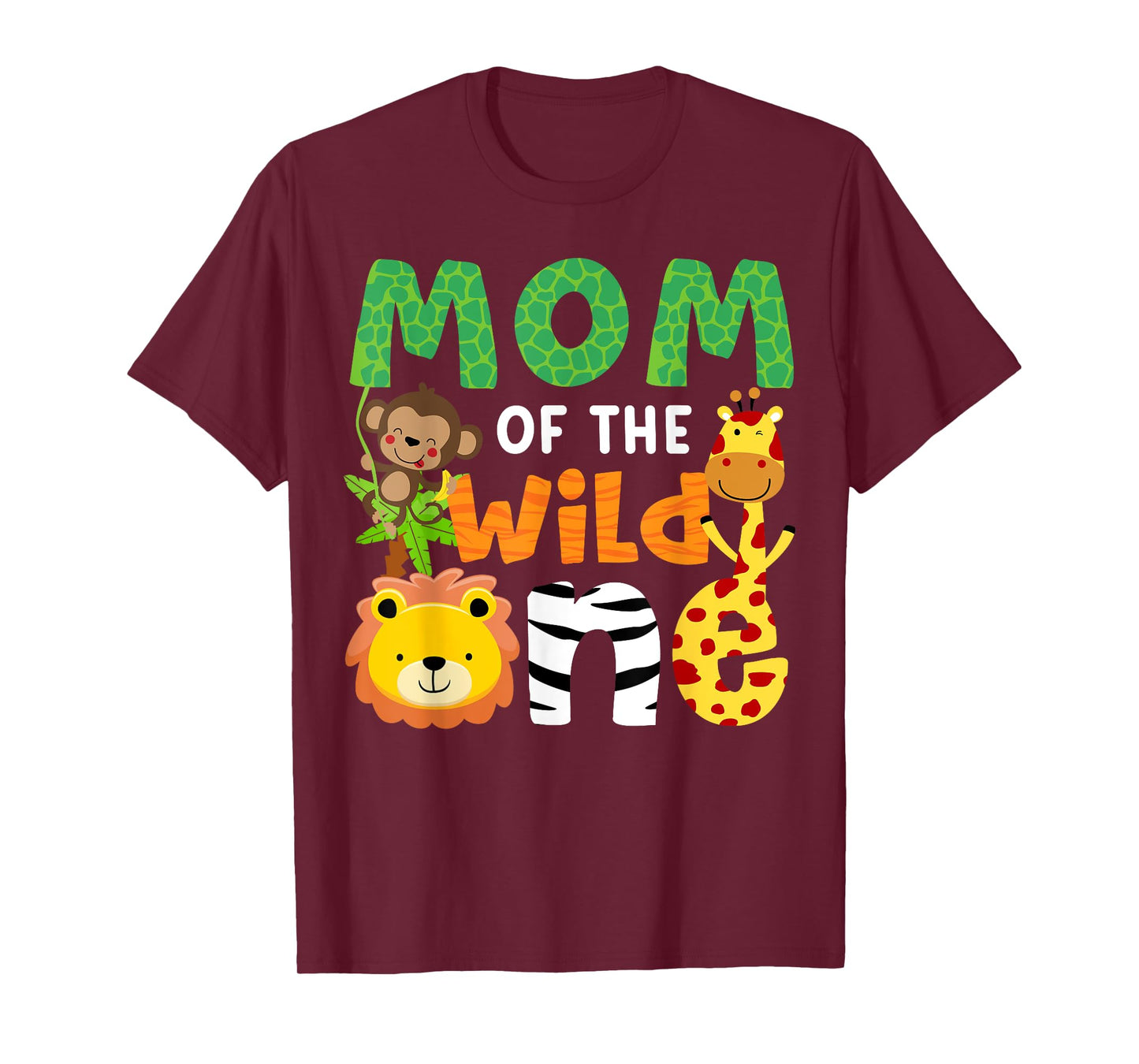 Mom of the Wild One Zoo Theme Birthday Safari Jungle Animals T-Shirt