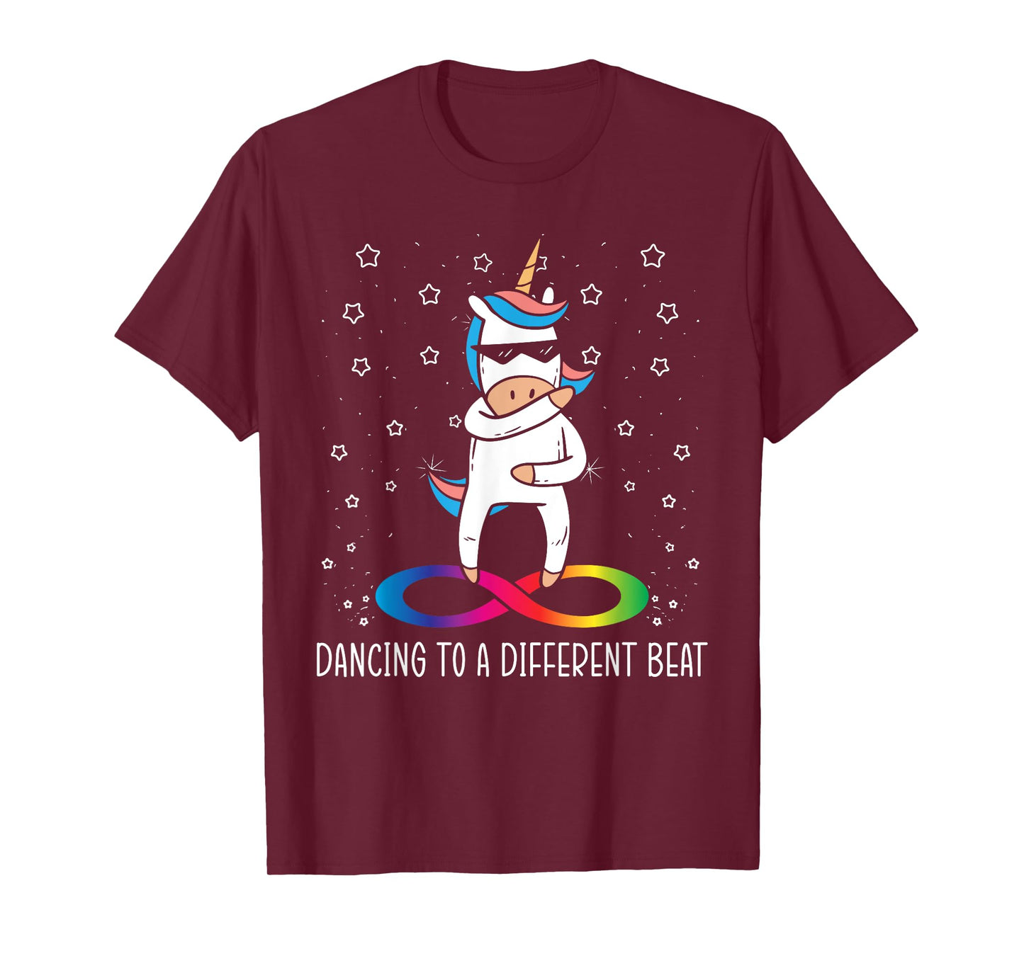 Dancing To A Different Beat Neurodiversity Unicorn Rainbow T-Shirt