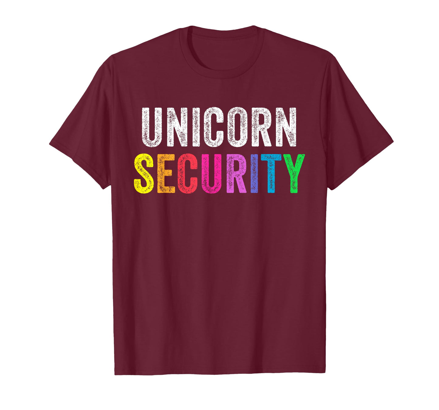 Dad Mom Daughter Adult Costume Unicorn Security T-Shirt