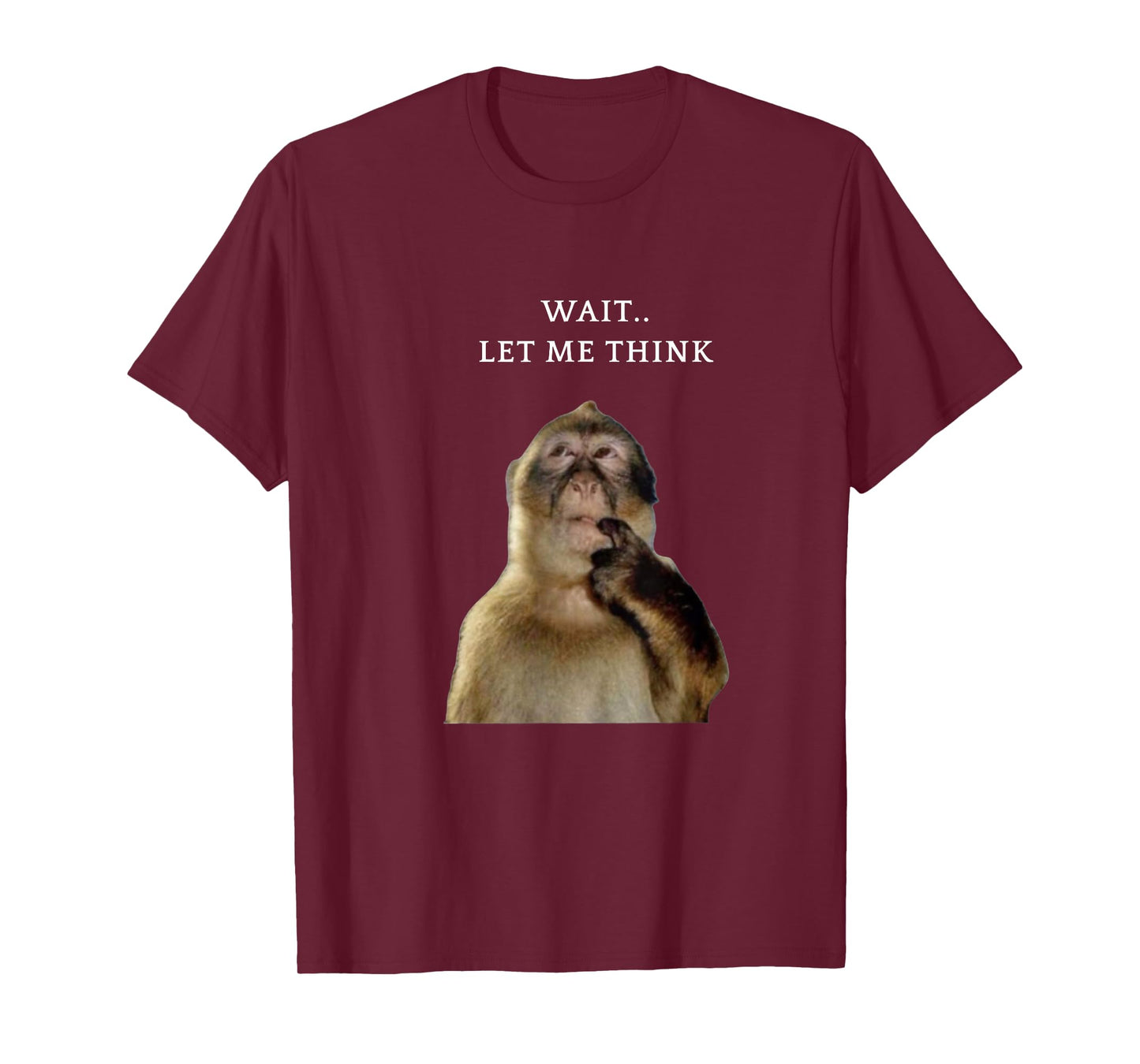 Monkey Thinking Funny Meme T-Shirt