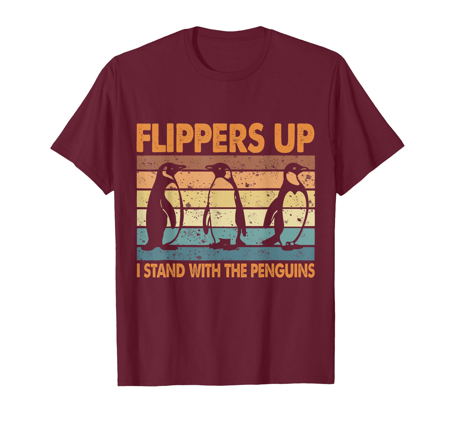 Vintage Penguin Flippers Up I Stand With The Penguins T-Shirt
