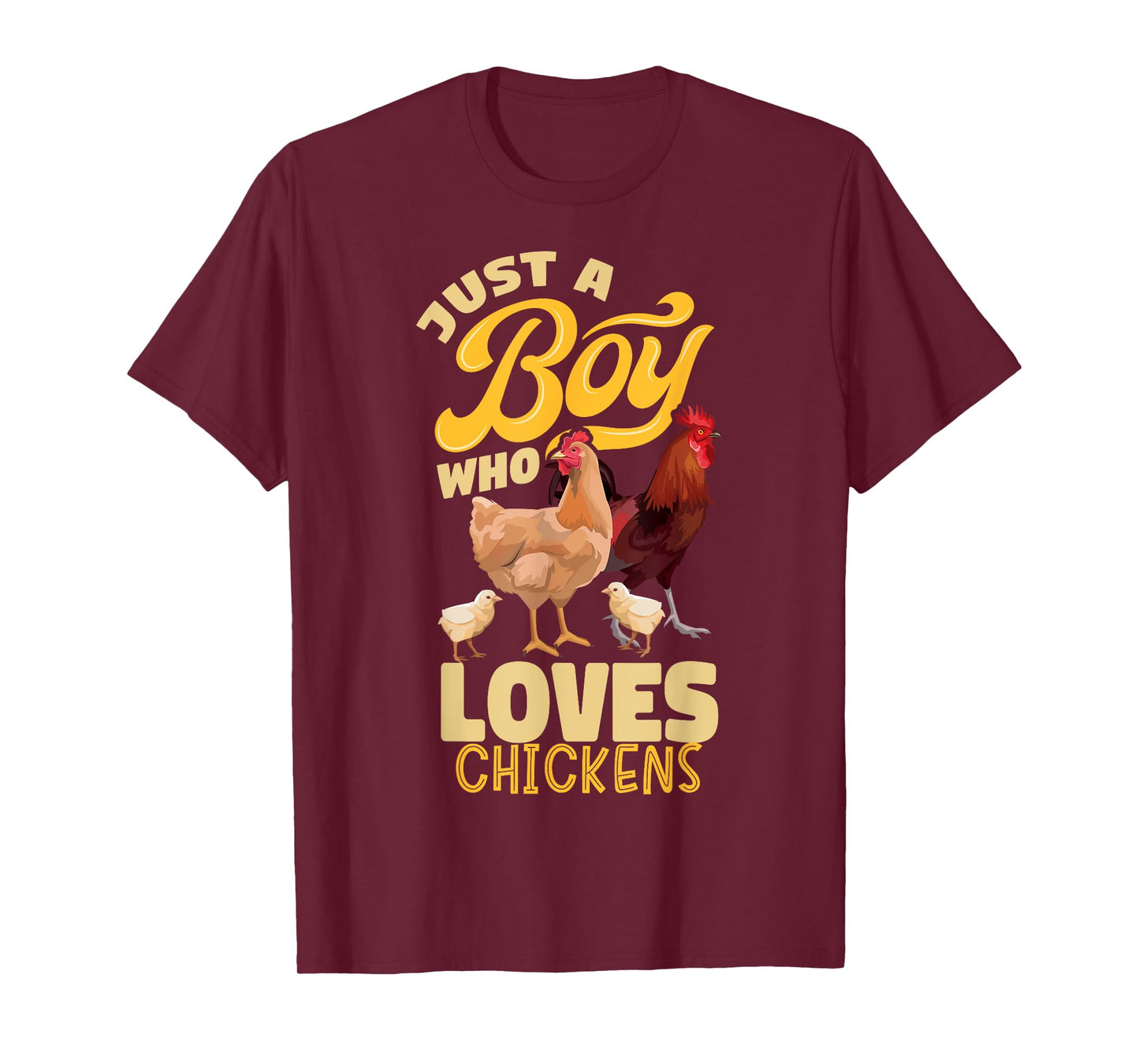 Just a Boy Who Loves Chickens Boys Country Farming Farm T-Shirt