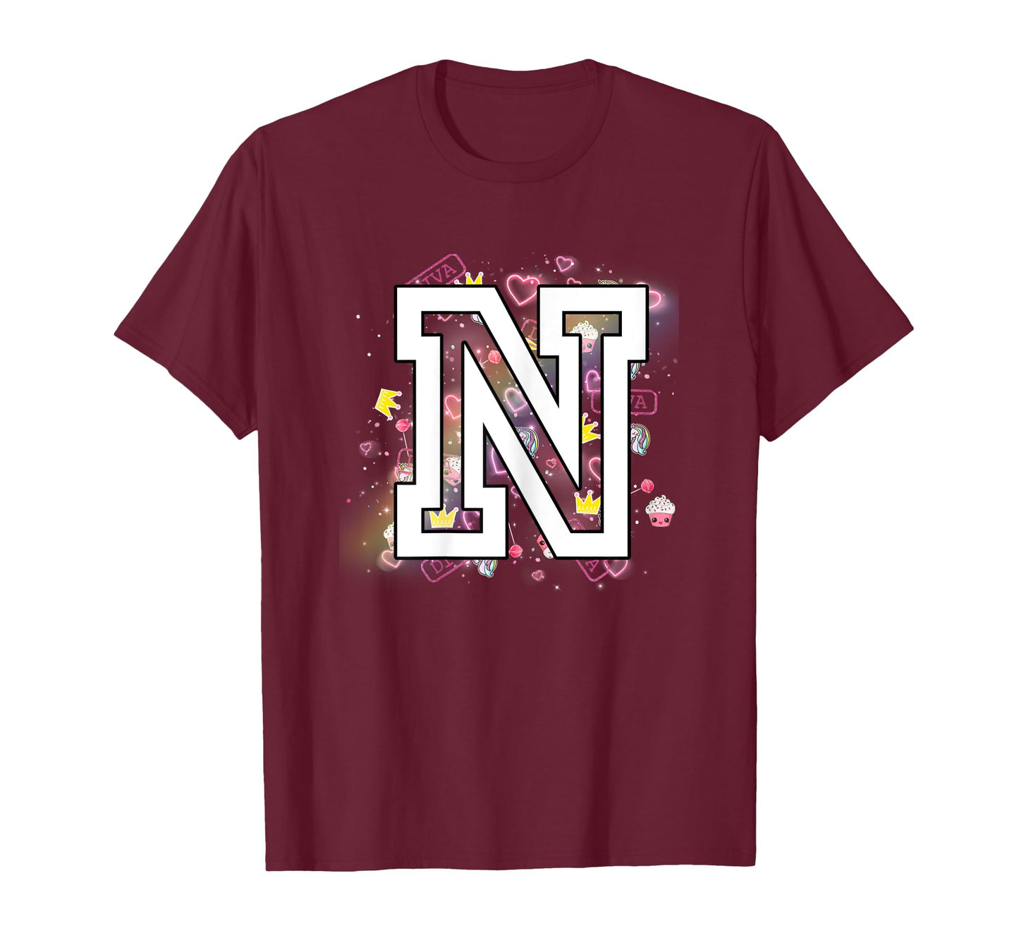 Kids Letter N Clothing For a Girl Who's Name Starts With N T-Shirt