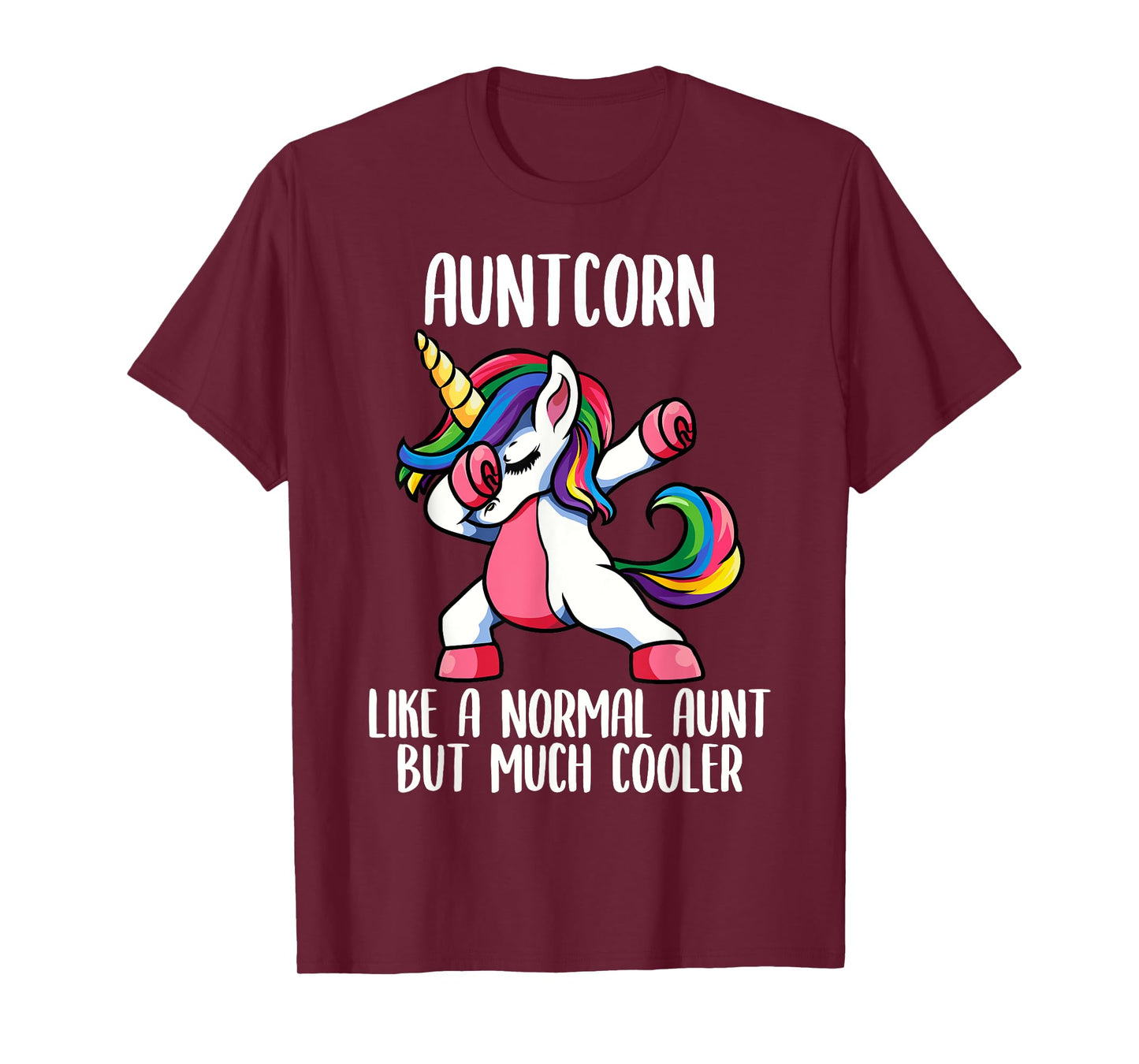 Unicorn Aunt Girl Birthday Party Apparel, AuntCorn Cute T-Shirt