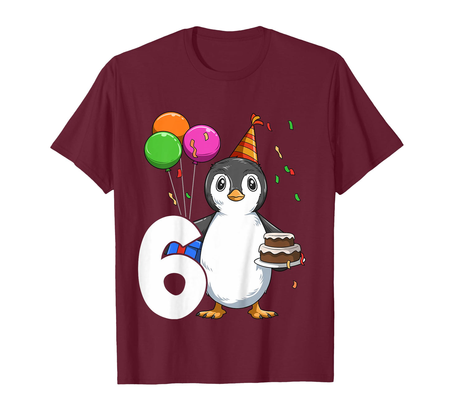 Penguin Birthday 6 Penguin 6th Birthday Outfit Penguin Party T-Shirt