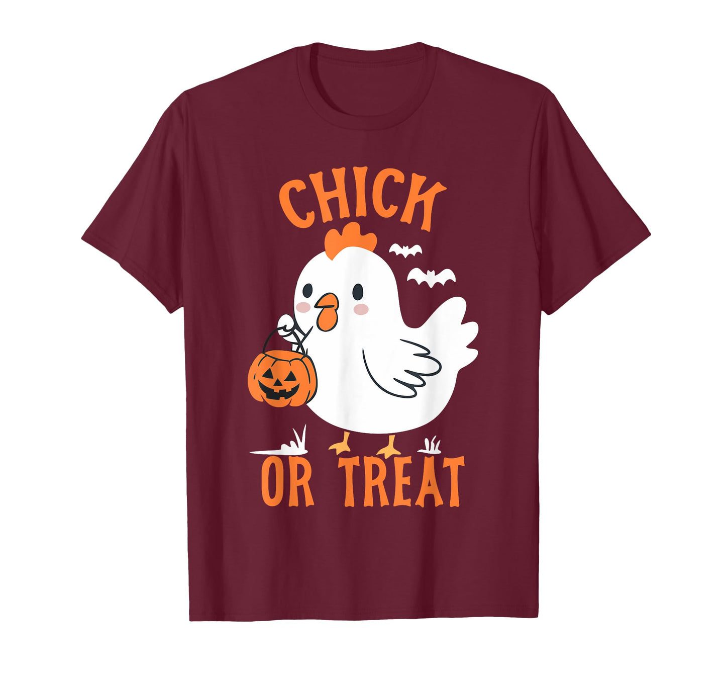 Chick Or Treat Shirt Funny Chicken Halloween Kids Girl Boy T-Shirt