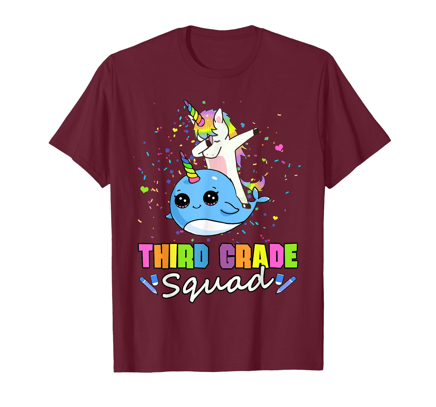 Third Grade Squad Unicorn Narwhal Team 3rd Grade T-Shirt