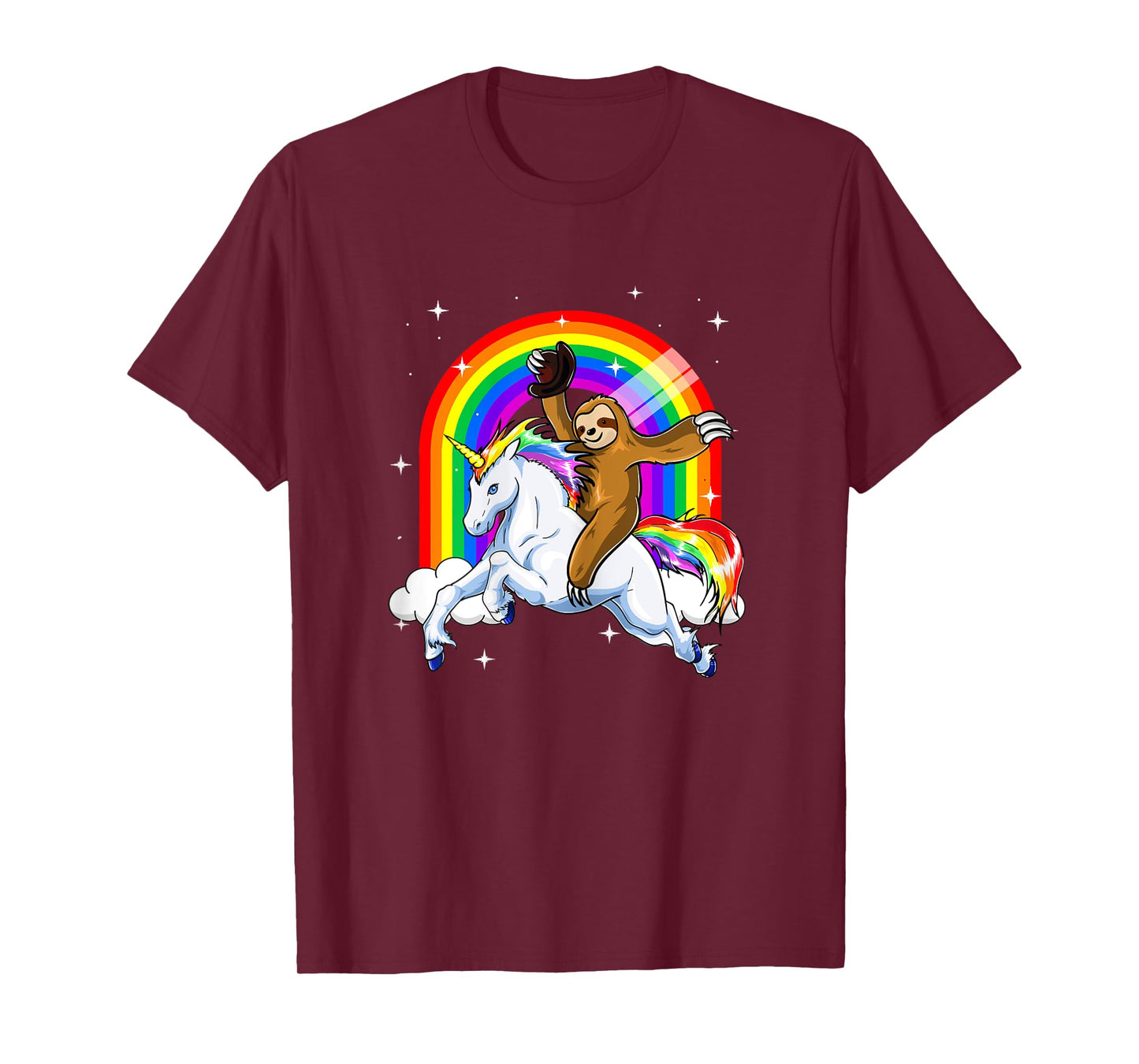 Sloth Riding Unicorn Women Kids Slothicorn Gifts T-Shirt