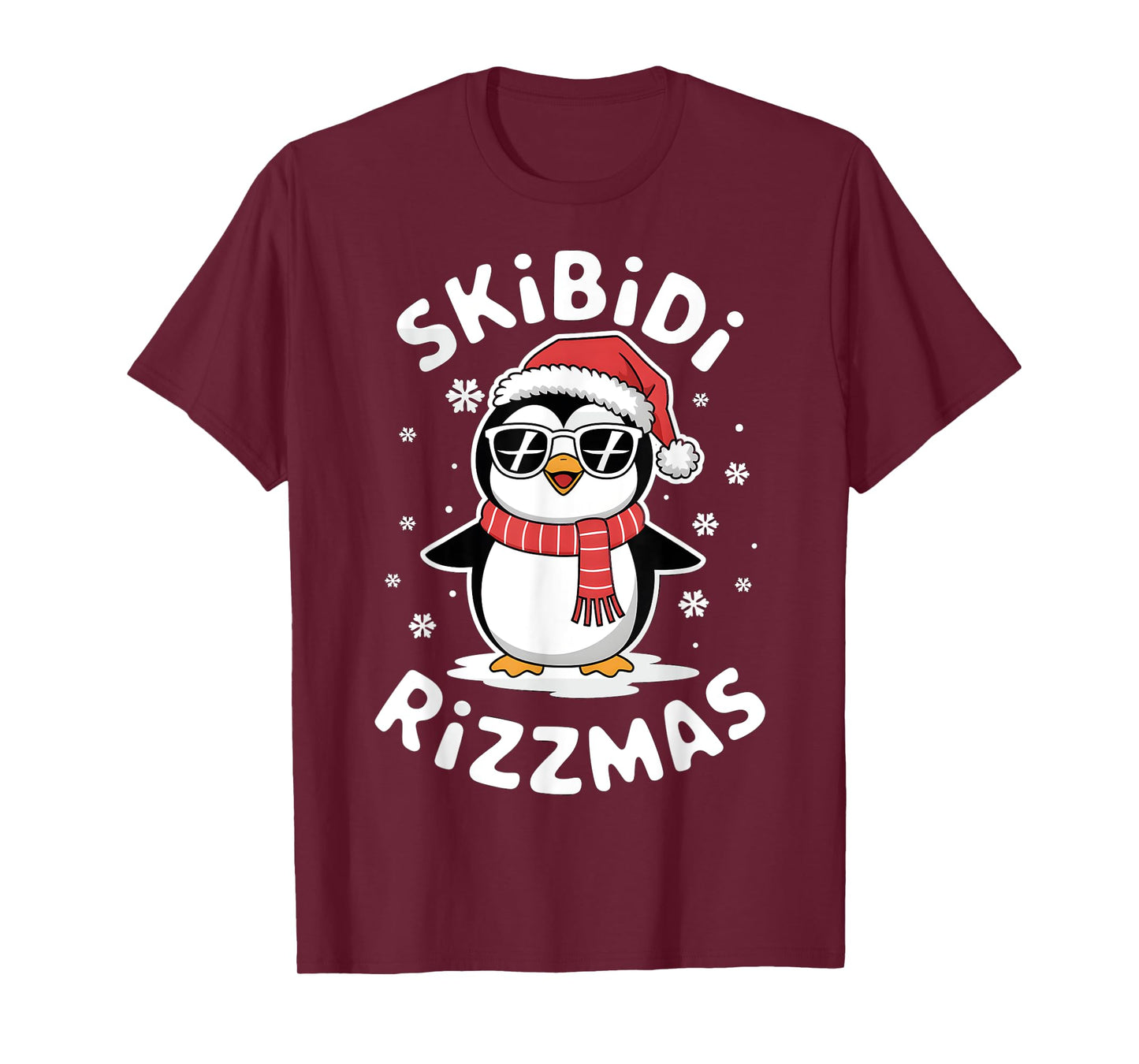 Skibidi Rizzmas Funny Christmas Christmas Season Penguin T-Shirt