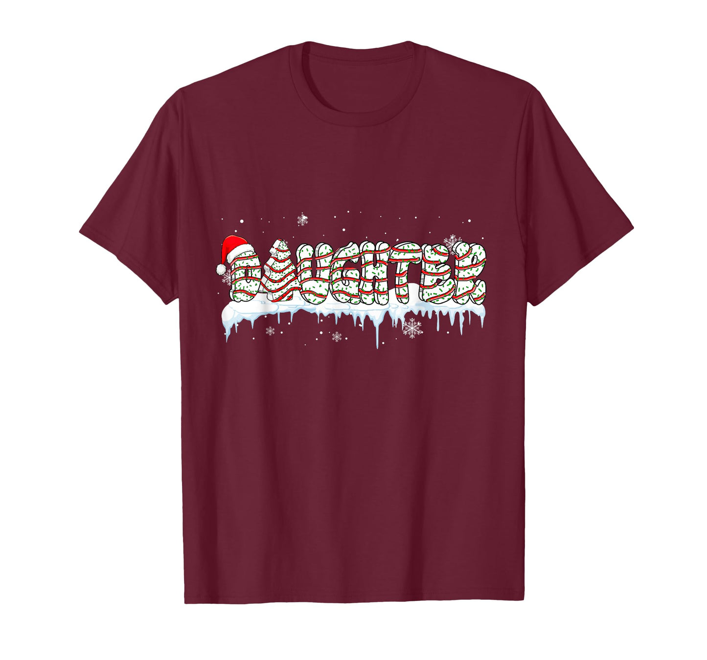 Daughter Christmas Tree Cake Baker Santa Family Group T-Shirt