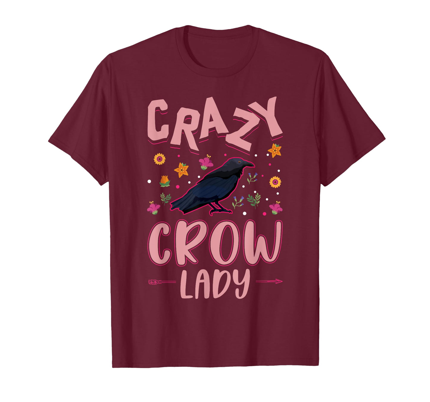 Crazy Crow lady Raven Girl Crow T-Shirt