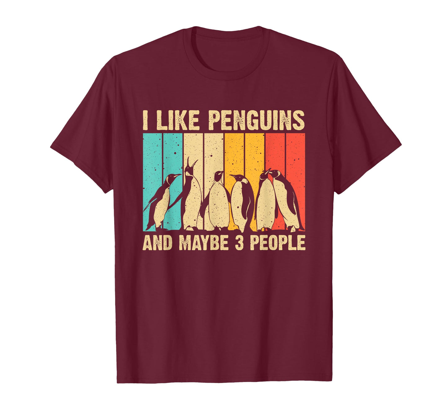 Funny Penguin Gift Vintage Aquatic Bird Boys Girls Cute Penguin Design For Men Women Kids Retro Penguin Lover T-Shirt