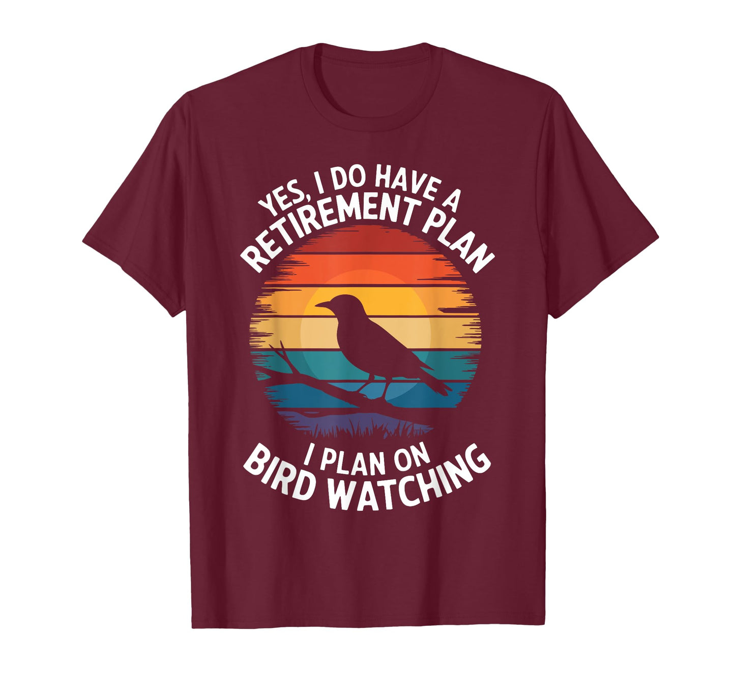 Retro Bird Lover Retirement Plan Bird Watching Birding T-Shirt