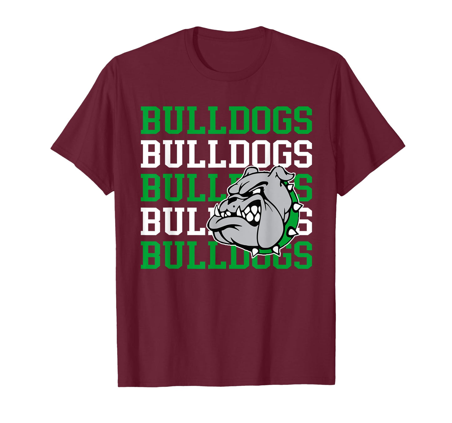 Green Bulldogs School Spirit Mascot Teacher Back to School T-Shirt