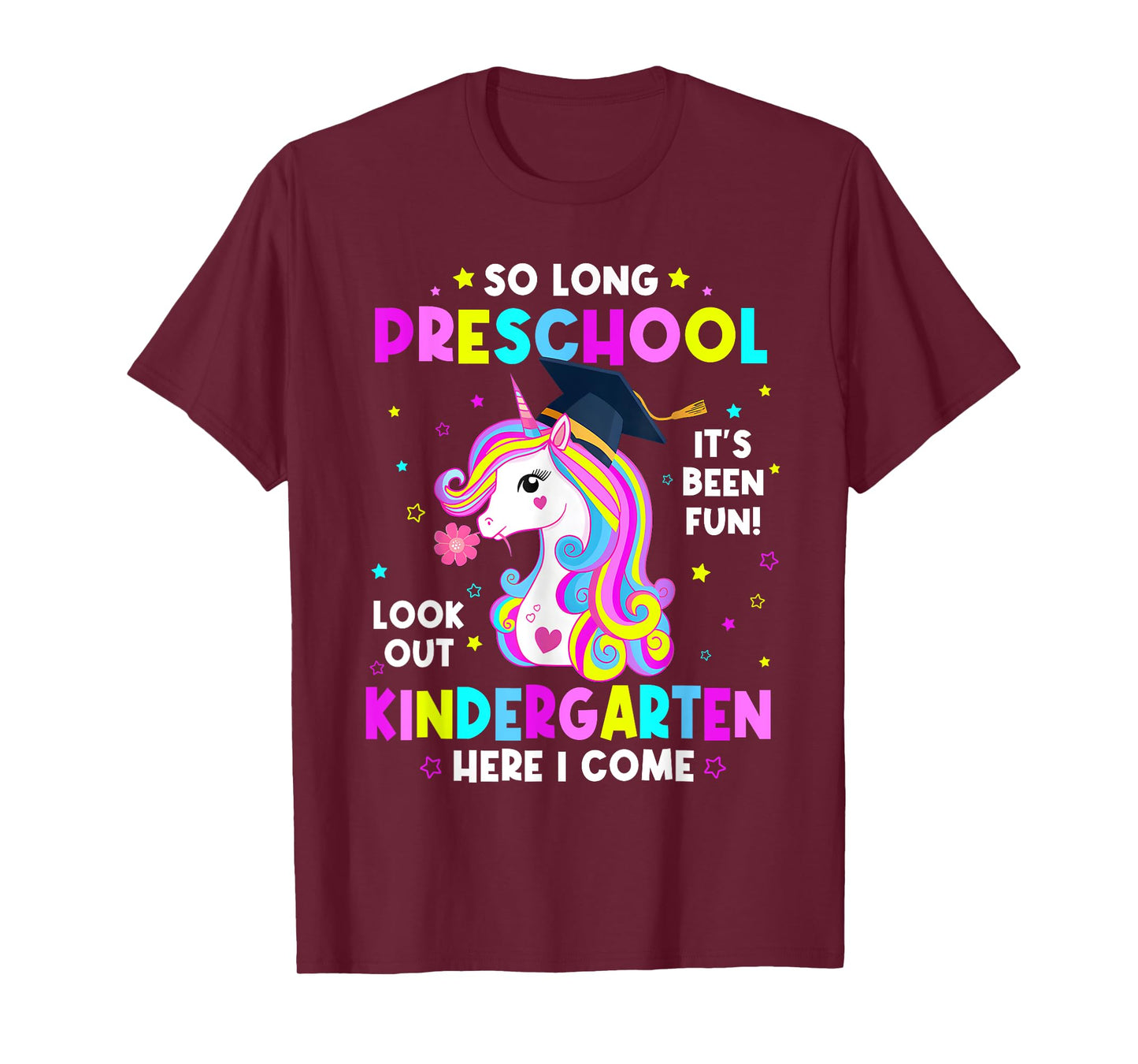 So Long Pre-k Graduate Kindergarten Here I Come Unicorn Kids T-Shirt