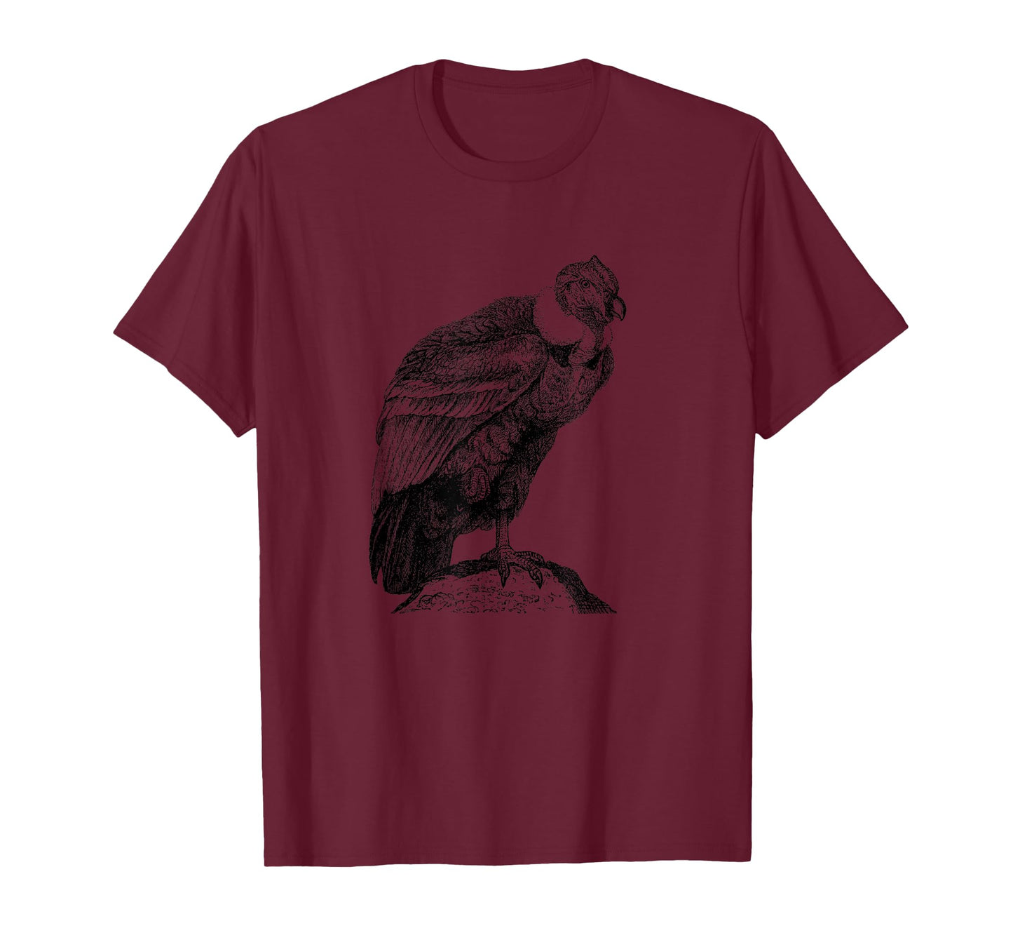 The New Antique California Condor Bird Print T-Shirt, Unisex-Adult, Grey, Small, Short Sleeve, Classic Fit