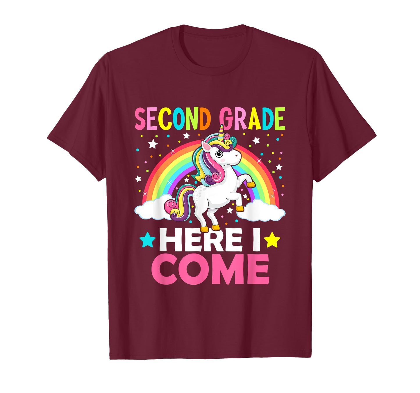 Second Grade Here I Come Unicorn Back To School 2nd Graders T-Shirt