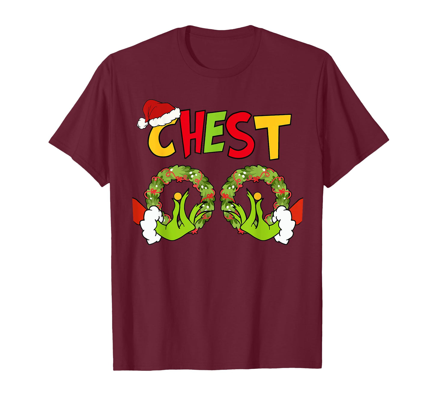 Chest Nuts Merry Christmas Shirt Xmas Matching Couples Women T-Shirt