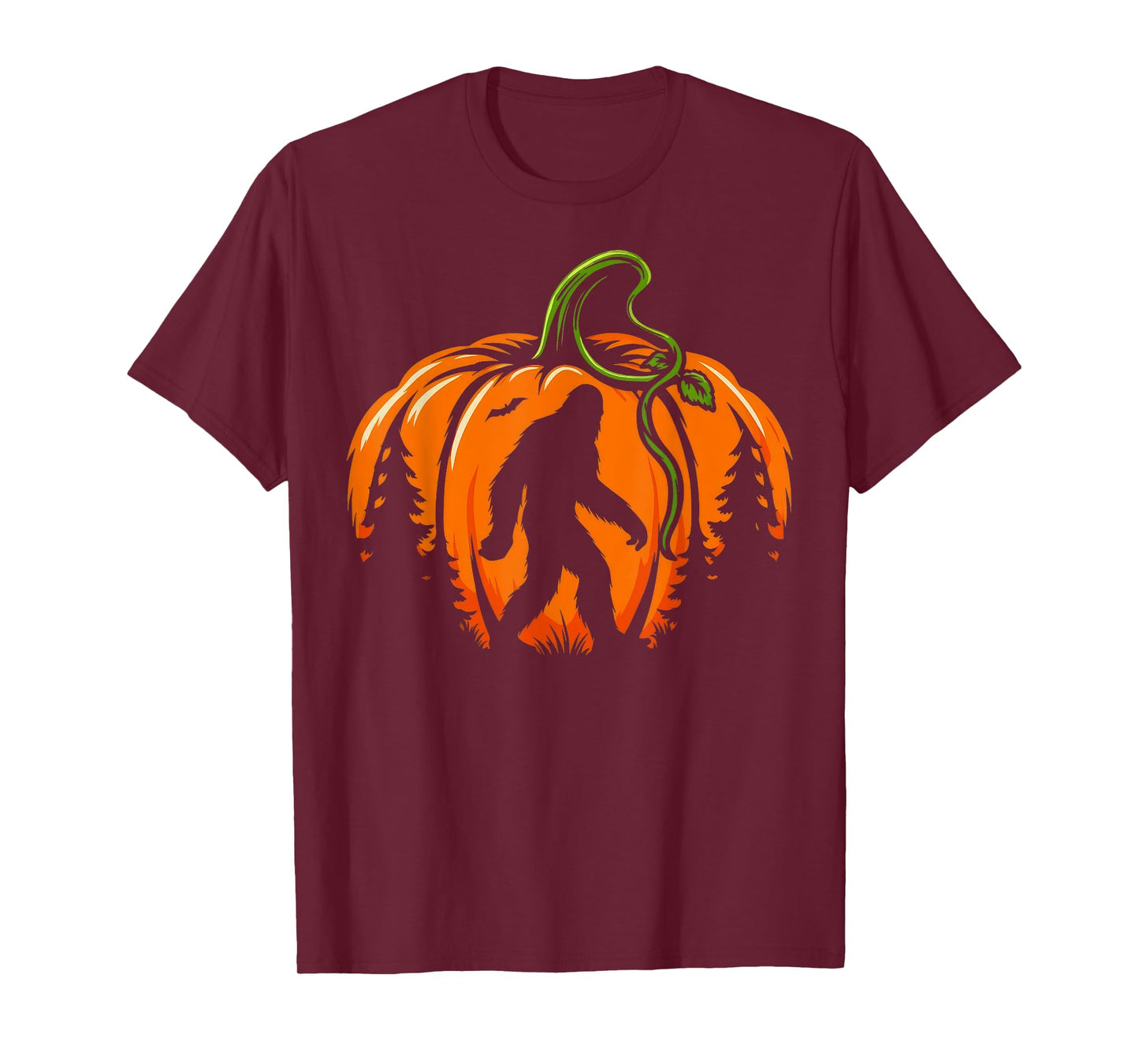 Bigfoot Pumpkin Halloween Costume Sasquatch Men Women Kids T-Shirt