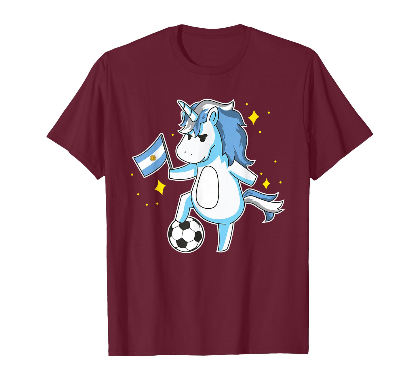 Soccer Unicorn Argentina Jersey Design Argentinian Football T-Shirt