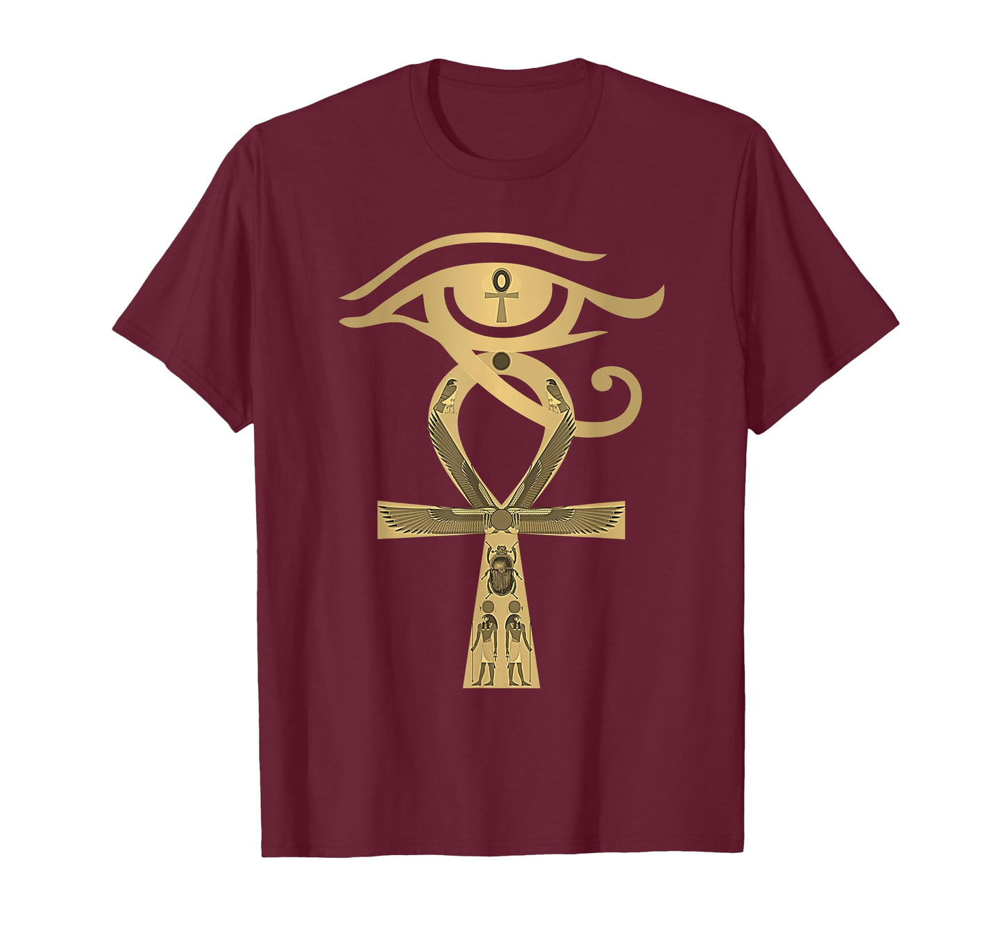 Ancient Egypt Egyptian God Horus Kemetic Heru ANKH T-Shirt