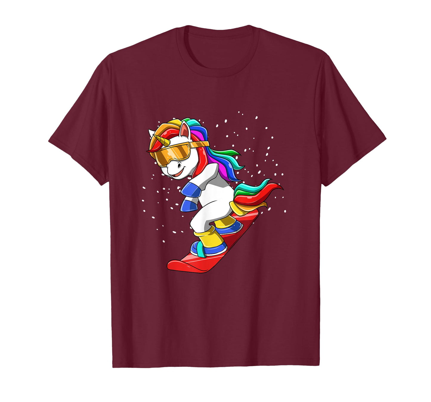 Unicorn on Snowboard - Funny Ski and Wintersports T-Shirt