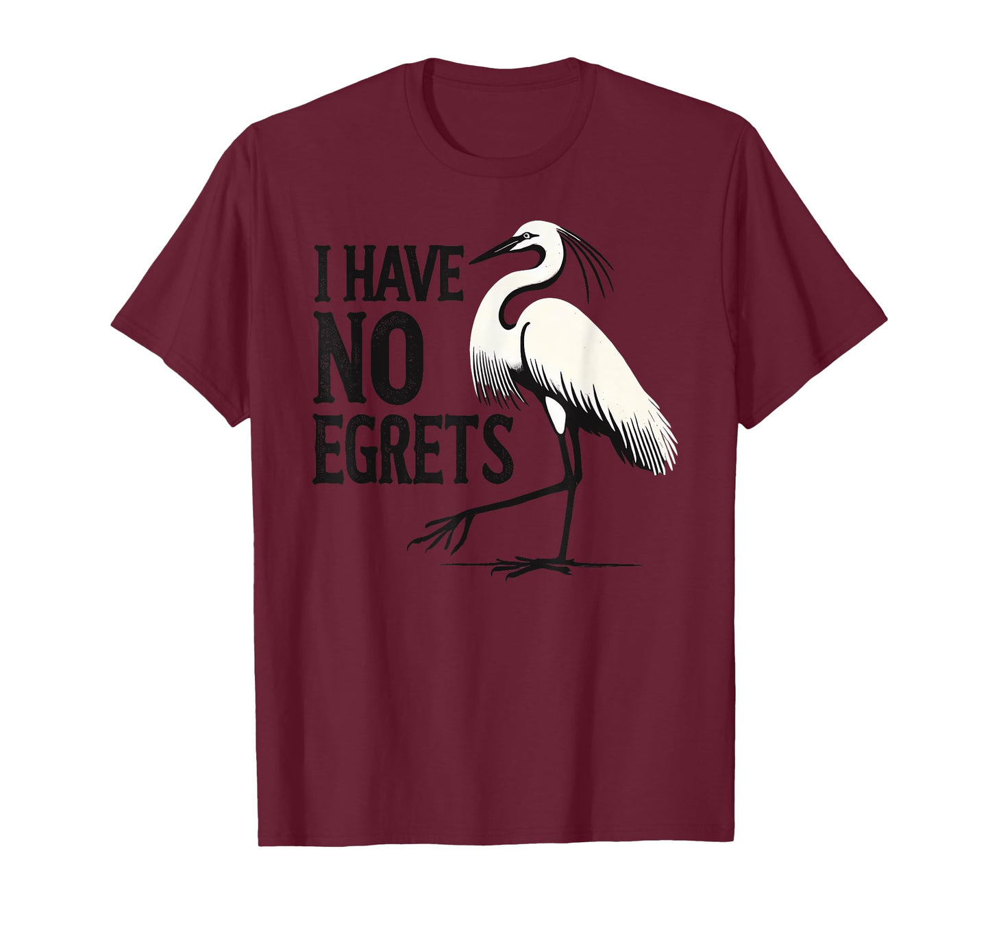 I Just Can't Tee Co. Funny I Have No Egrets Regret Grey Cotton Blend Polyester 100% Casual Unisex Adult T-Shirt
