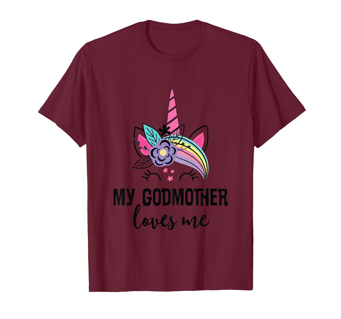 Kids My Godmother Loves Me Goddaughter Unicorn T-Shirt