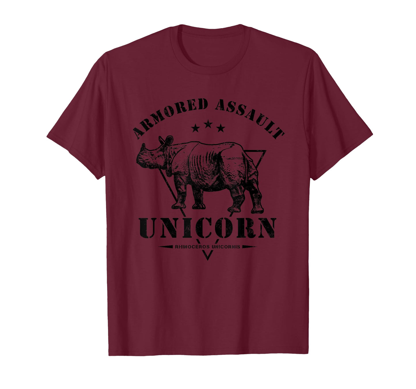 Armored Assault Unicorn Funny Military Rhino T-Shirt