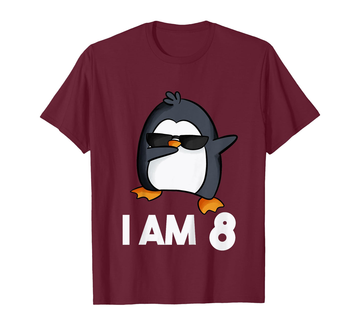Penguin Birthday Shirt 8 Years Old Birthday Outfit Kids T-Shirt