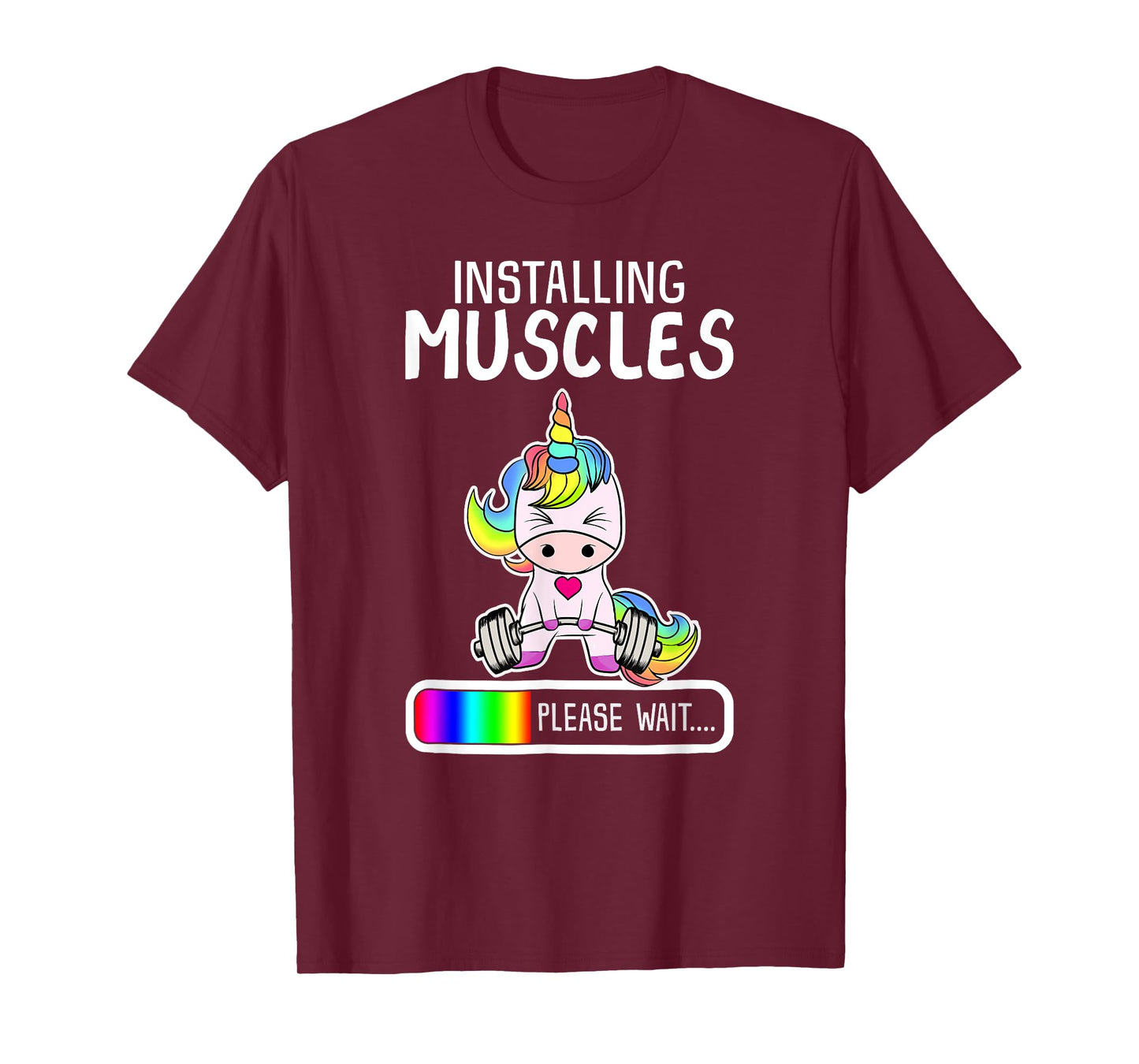 Installing Muscles Unicorn Weightlifting Gift T-Shirt