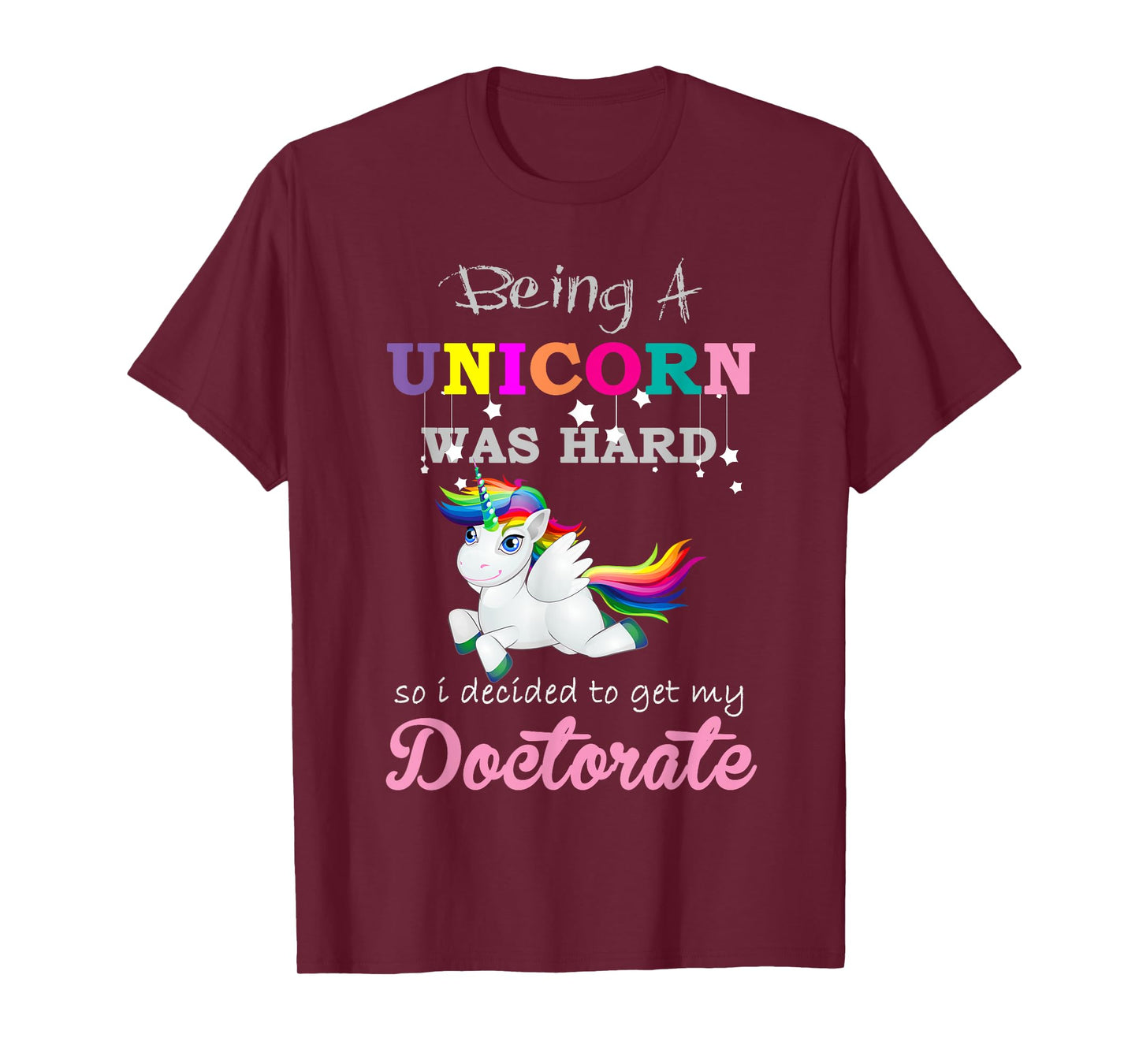 Funny Unicorn Doctorate Degree Graduation T-Shirt T-Shirt