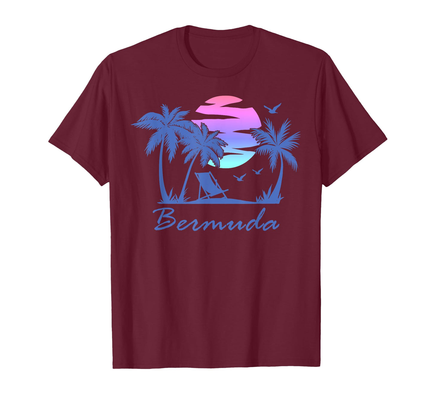 BERMUDA Beach Vacation Trip Retro Vintage Sunset Graphic Men Women Kids T-Shirt