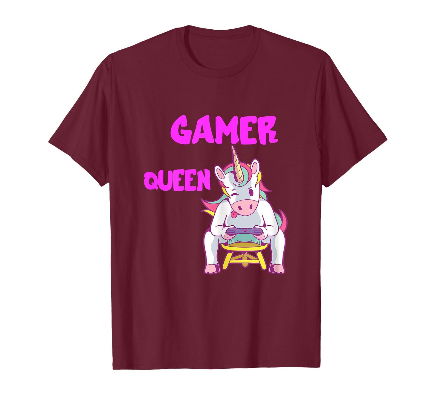 Gamer Queen Gaming Unicorn Console PC Computer Video Games T-Shirt