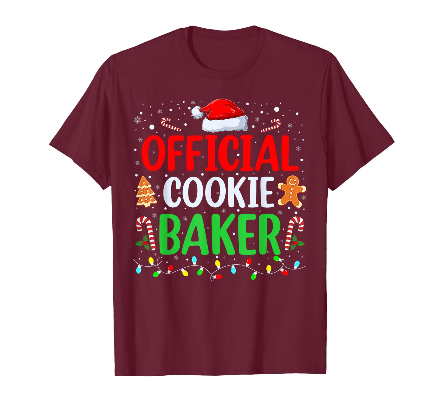 Official Cookie Baker Funny Christmas Xmas Couples Matching T-Shirt