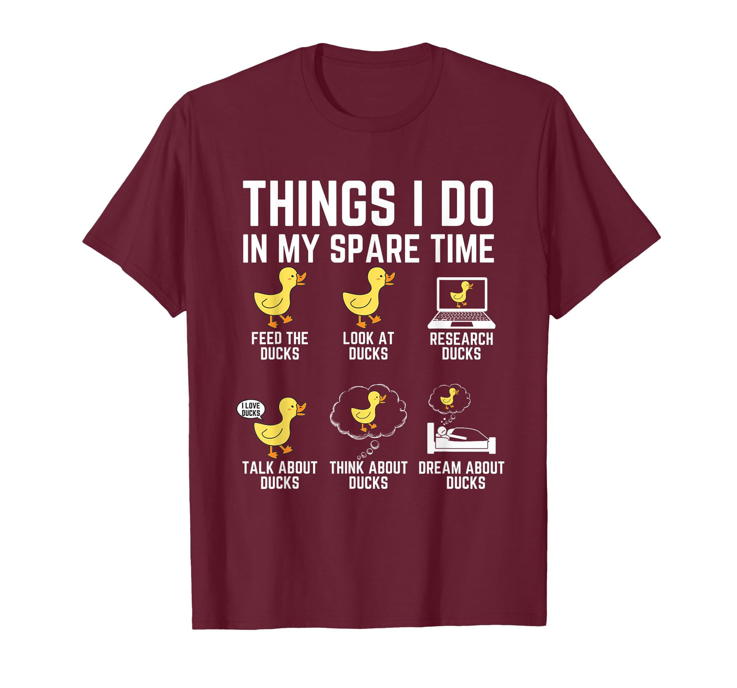 Things I Do In My Spare Time Ducks Lover Animal Birds Duck T-Shirt